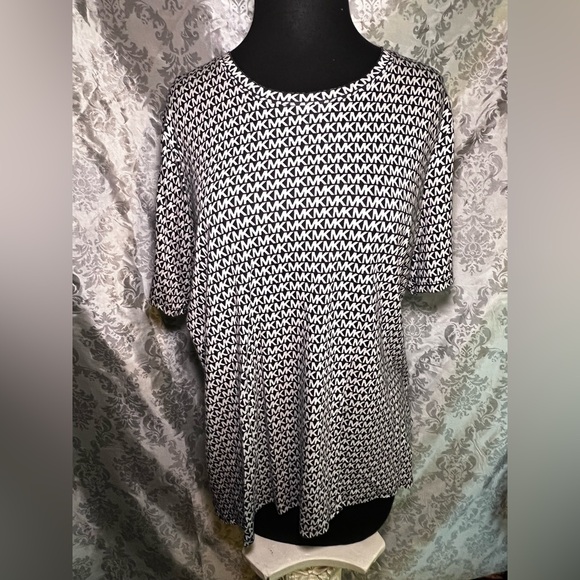 MICHAEL Michael Kors Monogram Blue and White Tee - Picture 1 of 4